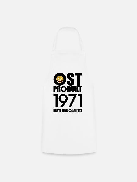 55. GEBURTSTAG OSSI OSTPRODUKT 1971 DDR - Kochschürze - Weiß