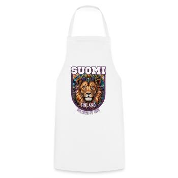 Suomi Finland propulsé par Sisu à nouveau - Tablier de cuisine - blanc - Devant - AI Model Male 185 dark (185cm)
