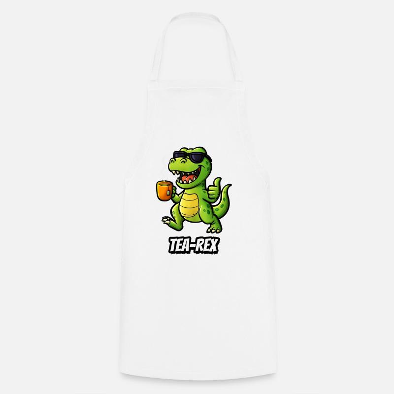 Tea-Rex - Kochschürze - Weiß