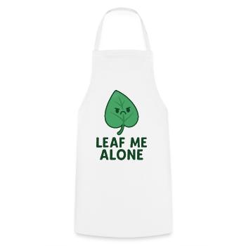 Leaf me allone - Kochschürze - Weiß - Vorne - AI Model Male 185 dark (185cm)