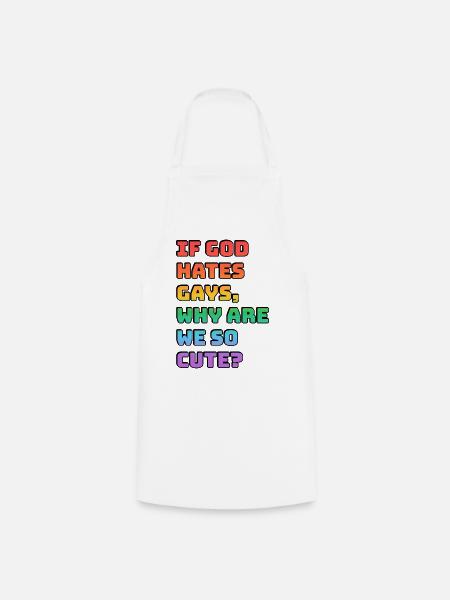 Süßes Pride Regenbogen-Tee - Kochschürze - Weiß