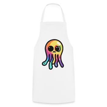 Méduse Halloween Zombie - Tablier de cuisine - blanc - Devant - AI Model Male 185 dark (185cm)