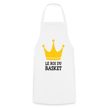 The King of Basketball - Cooking Apron - white - Front - AI Model Male 185 dark (185cm)