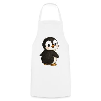 Pinguin niedlich Süßes Tier Südpol - Kochschürze - Weiß - Vorne - AI Model Male 185 dark (185cm)