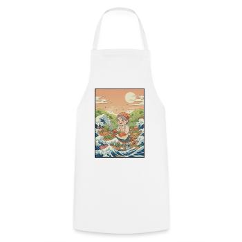Gardener Kawaii - Cooking Apron - white - Front - AI Model Male 185 dark (185cm)