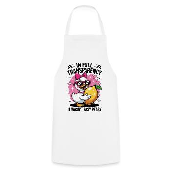 Canard sucré au citron – En pleine transparence - Tablier de cuisine - blanc - Devant - AI Model Male 185 dark (185cm)