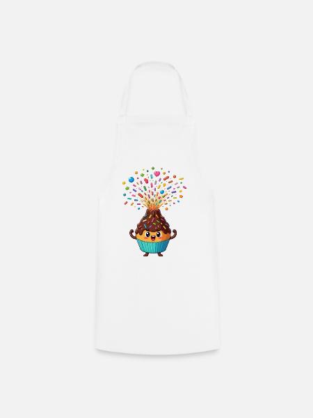 Kunterbunte Cupcake-Explosion - Kochschürze - Weiß