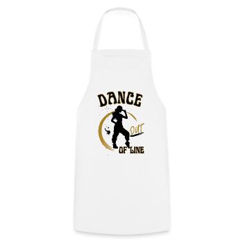 Danse hors ligne - Tablier de cuisine - blanc - Devant - AI Model Male 185 dark (185cm)