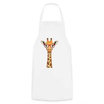 Lustige Giraffe mit roter Brille T-Shirt süßes Tier - Kochschürze - Weiß - Vorne - AI Model Male 185 dark (185cm)