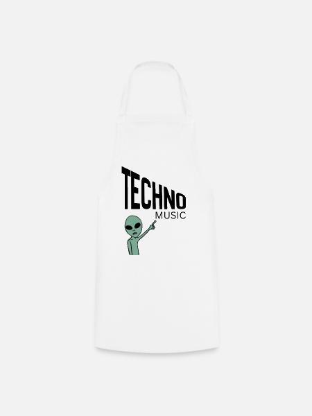 Grüner Alien-Pointer - Kochschürze - Weiß