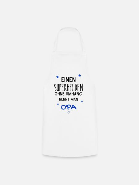 Opa Superheld ohne Umhang - Kochschürze - Weiß
