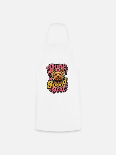 Yorkshire Terrier - Kochschürze - Weiß