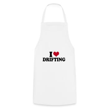 I Love Drifting - Kochschürze - Weiß - Vorne - AI Model Male 185 dark (185cm)