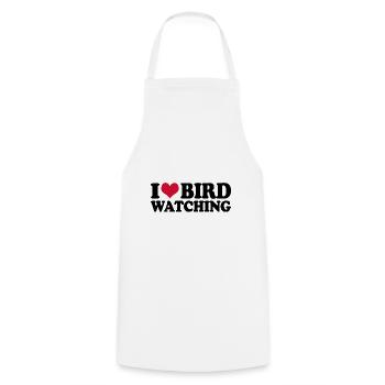 Ornithology Birdwatching I Love Bird Watching - Cooking Apron - white - Front - AI Model Male 185 dark (185cm)