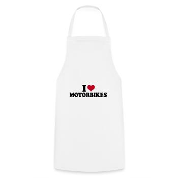 J’aime les motos moto - Tablier de cuisine - blanc - Devant - AI Model Male 185 dark (185cm)