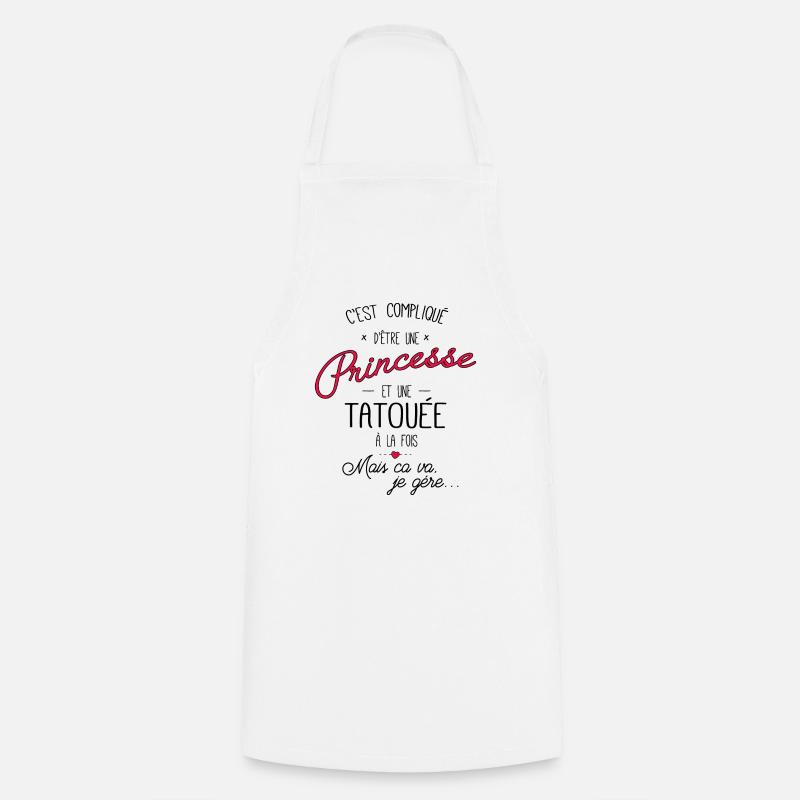 Princesse et tatouée - Tablier de cuisine - blanc