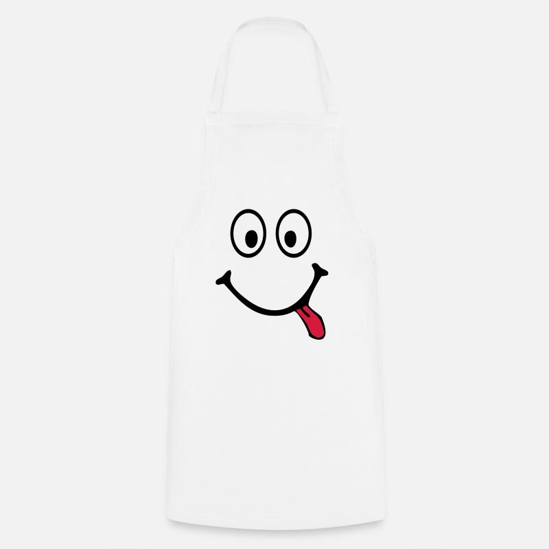 smiley - Tablier de cuisine - blanc