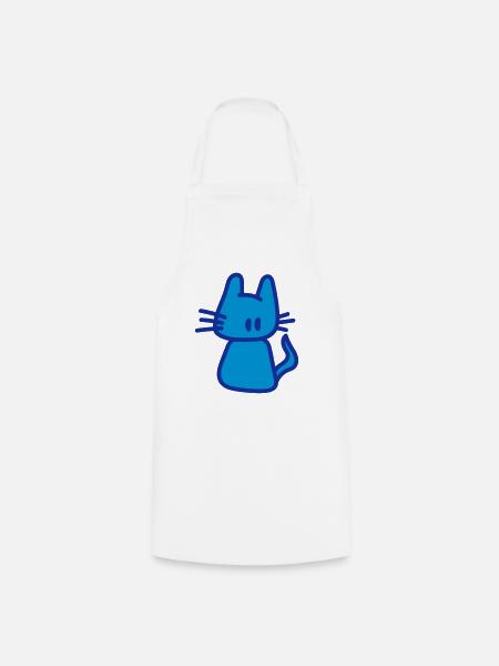 katze / cat - Kochschürze - Weiß