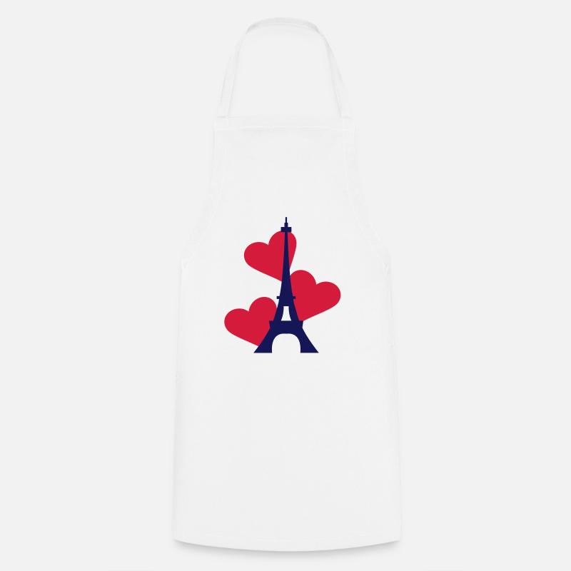 Love Eiffeltoren / Eiffeltower / Tour Eiffel - Tablier de cuisine - blanc