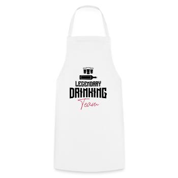drinking team legendary shots - Kochschürze - Weiß - Vorne - AI Model Male 185 dark (185cm)