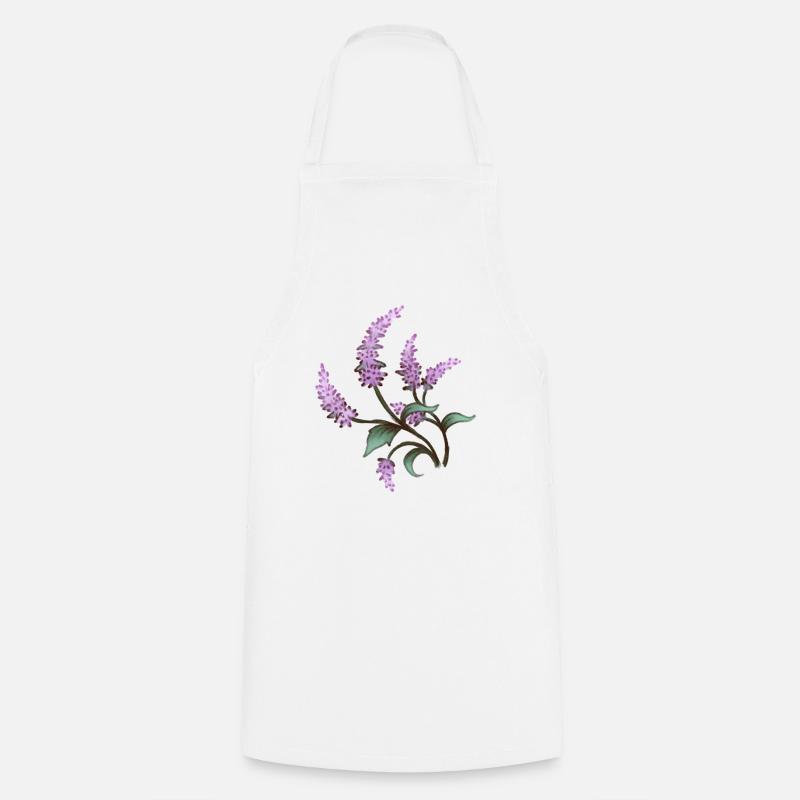 Fleur 1 - Tablier de cuisine - blanc