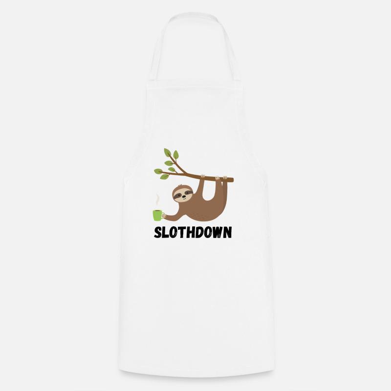 Slothdown - Cooking Apron - white