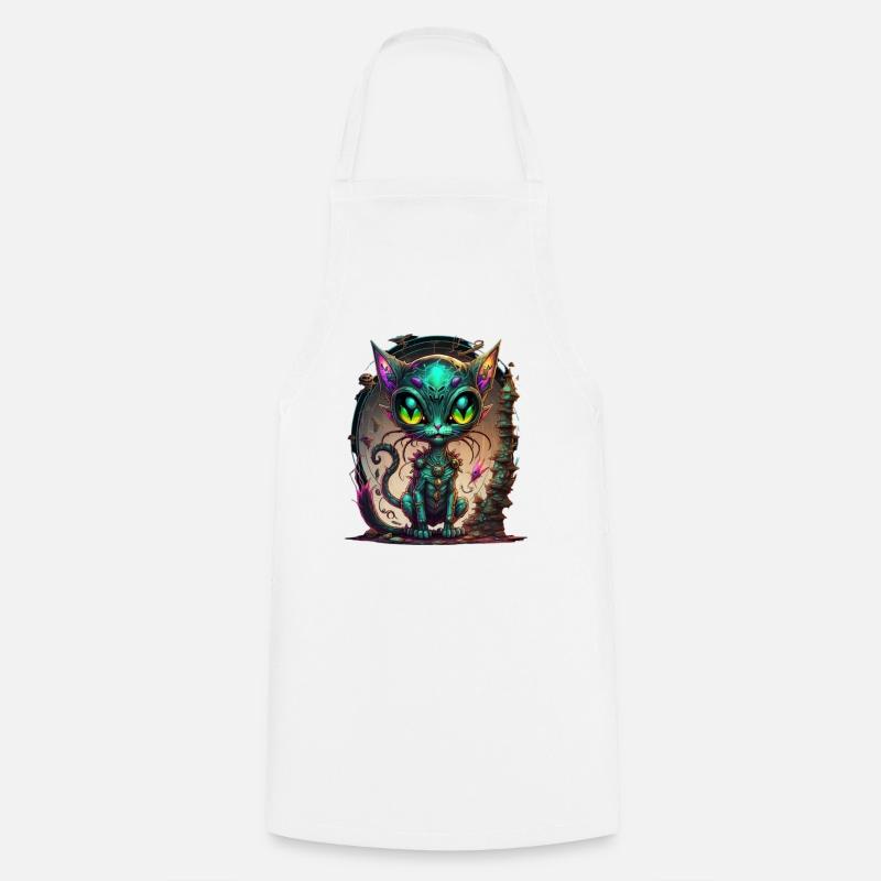 Chat Galaxy - Tablier de cuisine - blanc