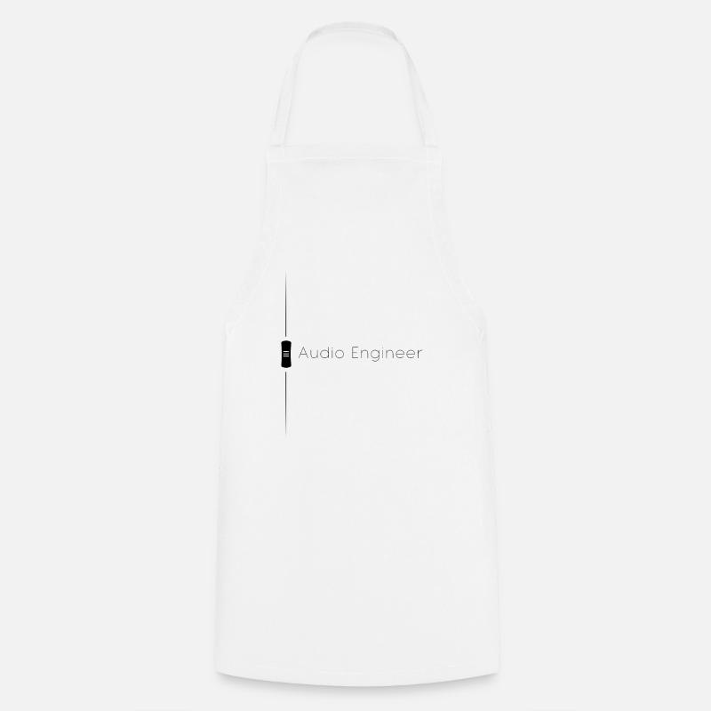 Audio Engineer Fader Black - Cooking Apron - white