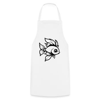 goldfisch fisch comic - Kochschürze - Weiß - Vorne - AI Model Male 185 dark (185cm)