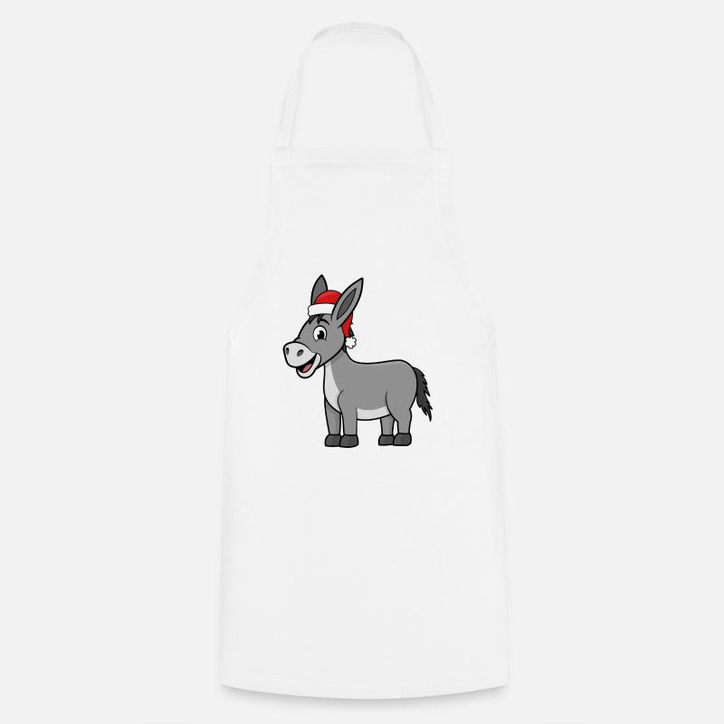 Âne de Noël - Tablier de cuisine - blanc