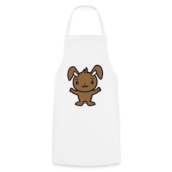 Hase Kaninchen Häschen Nagetier Kleintier niedlich - Kochschürze - Weiß - Vorne - AI Model Male 185 dark (185cm)