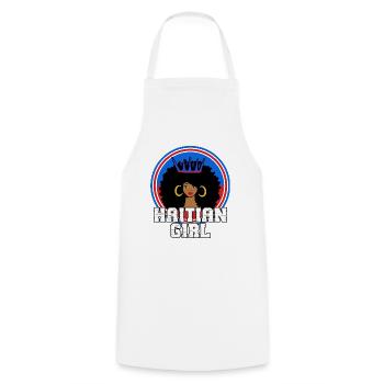 Haiti Haitian Flag Wife Princess I Gift - Cooking Apron - white - Front - AI Model Male 185 dark (185cm)