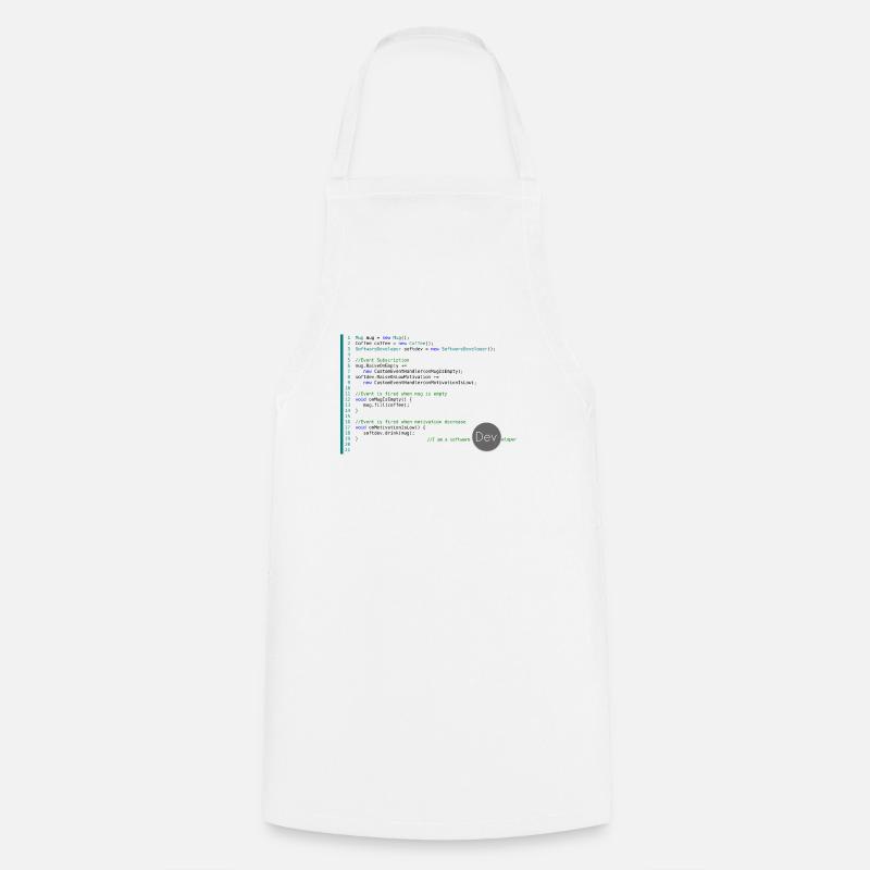 I am a Software Developer - Cooking Apron - white