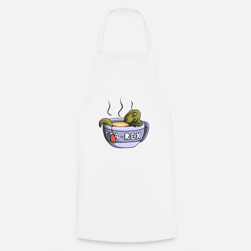 Tea-Rex - Kochschürze - Weiß