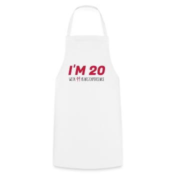 69 - Birthday - Anniversaire - Geburtstag - Humor - Cooking Apron - white - Front - AI Model Male 185 dark (185cm)