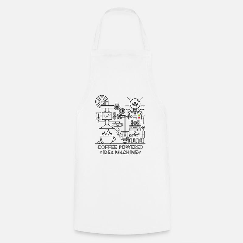 Coffee powered - black - Kochschürze - Weiß