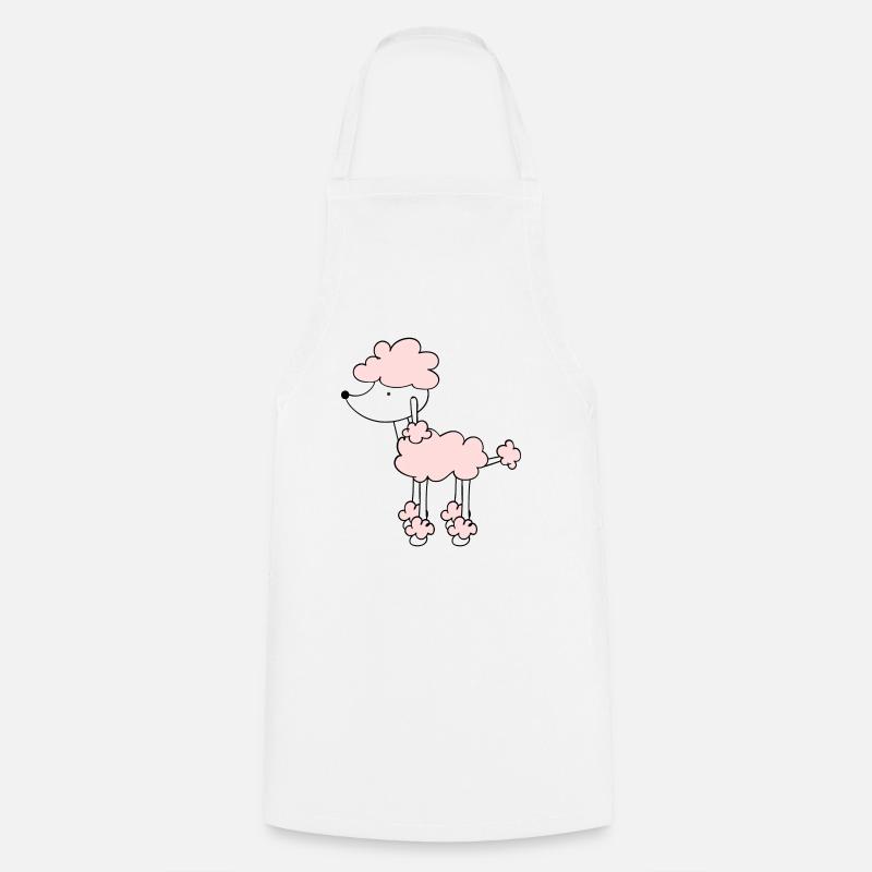 T-shirt mignon de caniche - Tablier de cuisine - blanc