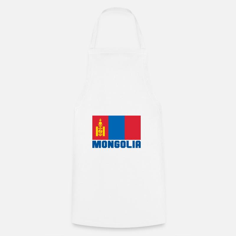 Mongolie - Tablier de cuisine - blanc