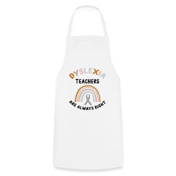 Dyslexia Therapy for Dyslexia Month - Cooking Apron - white - Front - AI Model Male 185 dark (185cm)