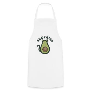 Avokater - Avocado und Katze - Wortspiel - Kochschürze - Weiß - Vorne - AI Model Male 185 dark (185cm)