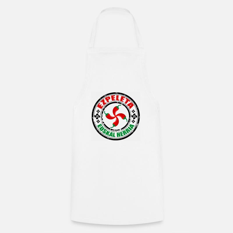 Espelette - Ezpeleta - Tablier de cuisine - blanc