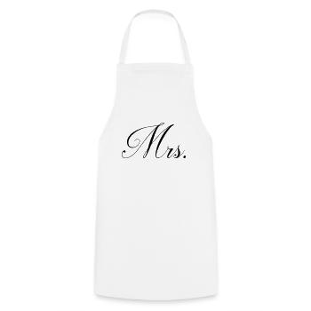Mrs ! Miss ! Geschenk Sprüche - Kochschürze - Weiß - Vorne - AI Model Male 185 dark (185cm)