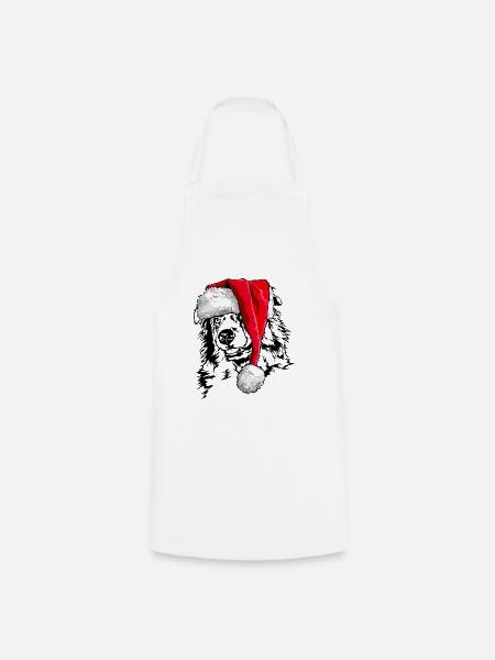 Santa AUSTRALIAN SHEPHERD Weihnachten Wilsigns - Kochschürze - Weiß