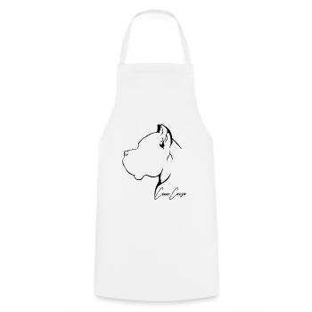 CANE CORSO Profil Chiens Chien Wilsigns - Tablier de cuisine - blanc - Devant - AI Model Male 185 dark (185cm)