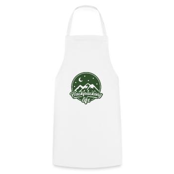 Voyage voyage backpacking la nostalgie de la distance - Tablier de cuisine - blanc - Devant - AI Model Male 185 dark (185cm)