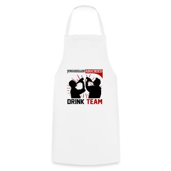 Junggesellenabschied Drink Team Männer Saufen - Kochschürze - Weiß - Vorne - AI Model Male 185 dark (185cm)