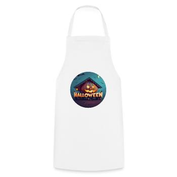 Pumpkins and Spells: Halloween in Style - Cooking Apron - white - Front - AI Model Male 185 dark (185cm)
