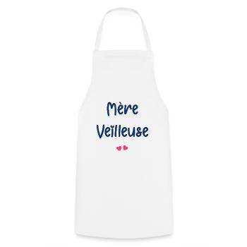 Mère veilleuse - Tablier de cuisine - blanc - Devant - AI Model Male 185 dark (185cm)