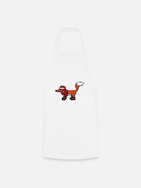 Weihnachtsfuchs Fuchs Weihnachten Winterfuchs - Kochschürze - Weiß