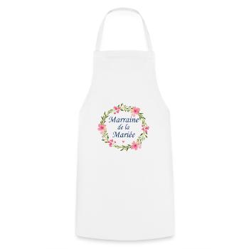 Marraine de la mariée - Tablier de cuisine - blanc - Devant - AI Model Male 185 dark (185cm)